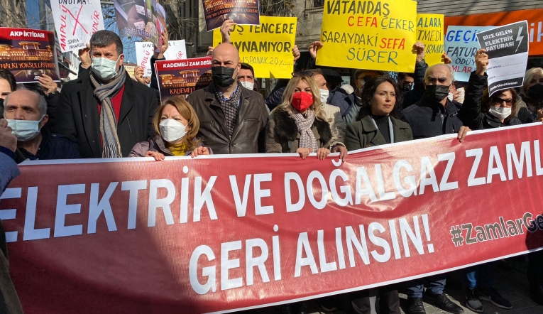 CHP’den elektrik ve doğalgaz zamları protestosu